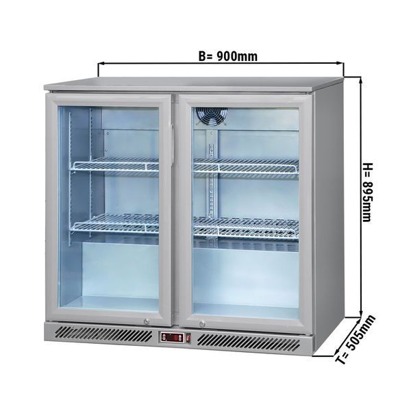 Холодильник барний - 0,9 m - 220 Л - 2 скляних дверей GGM Gastro (BKTG220E) 6739-34 фото